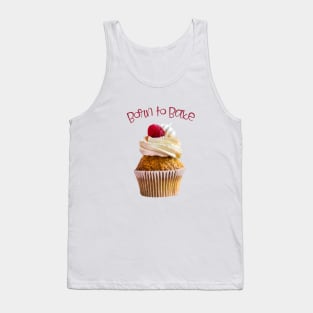 Born to Bake Raspberry Cupcake Tank Top